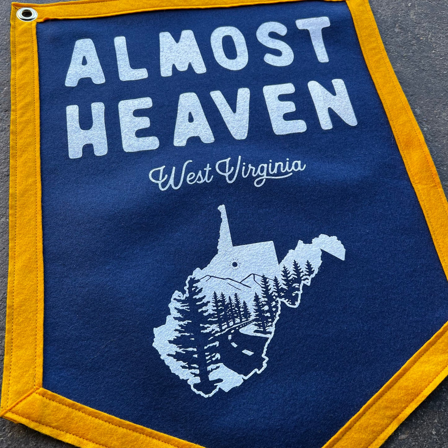 Almost heaven WV // Camp flag