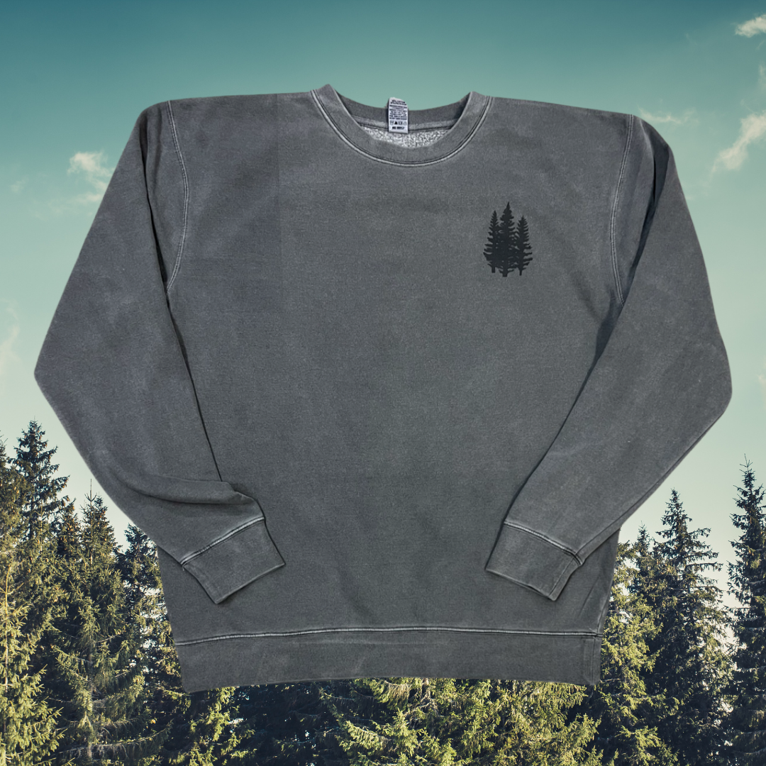 Raise hell & hug trees // heritage crewneck