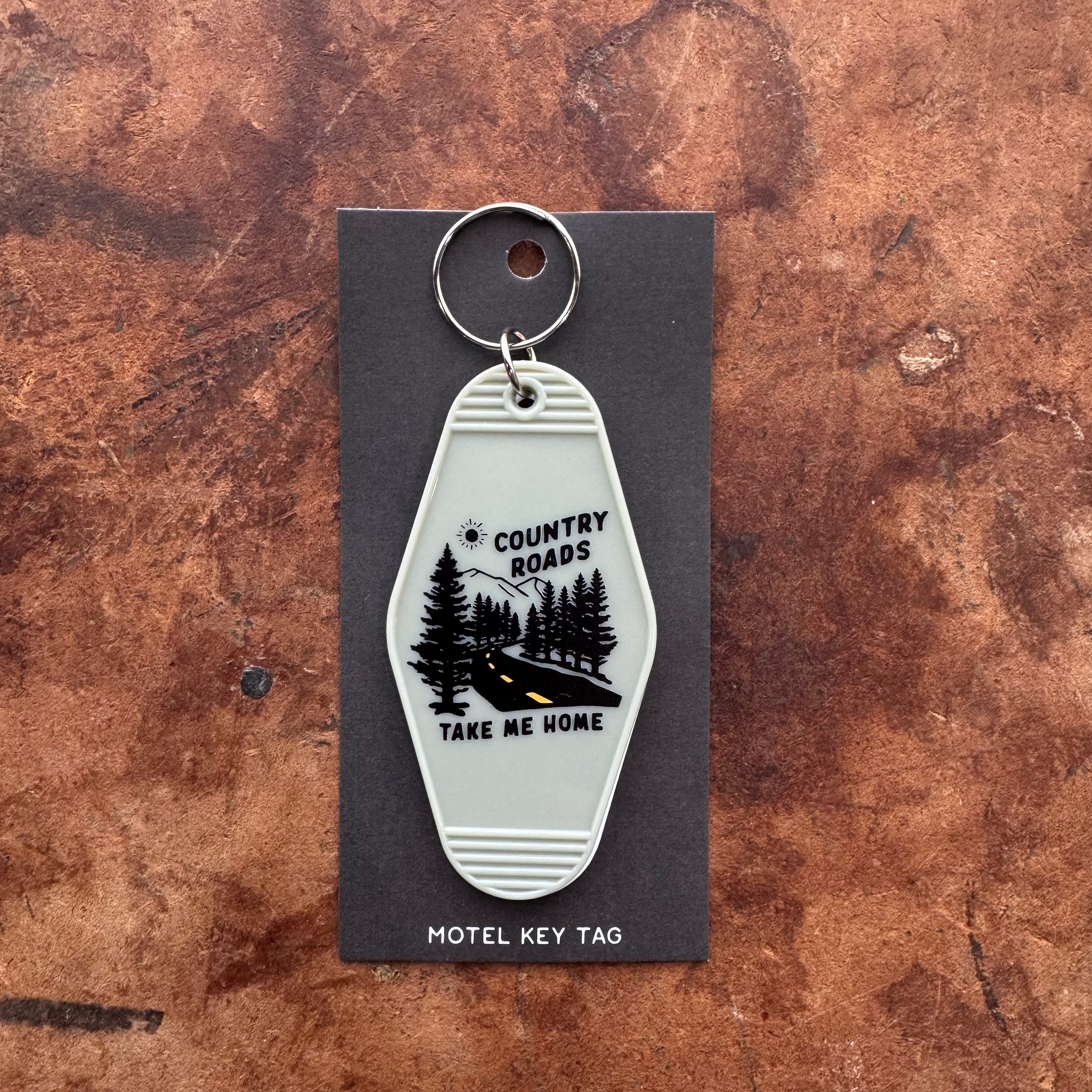 Country Roads // motel keychain