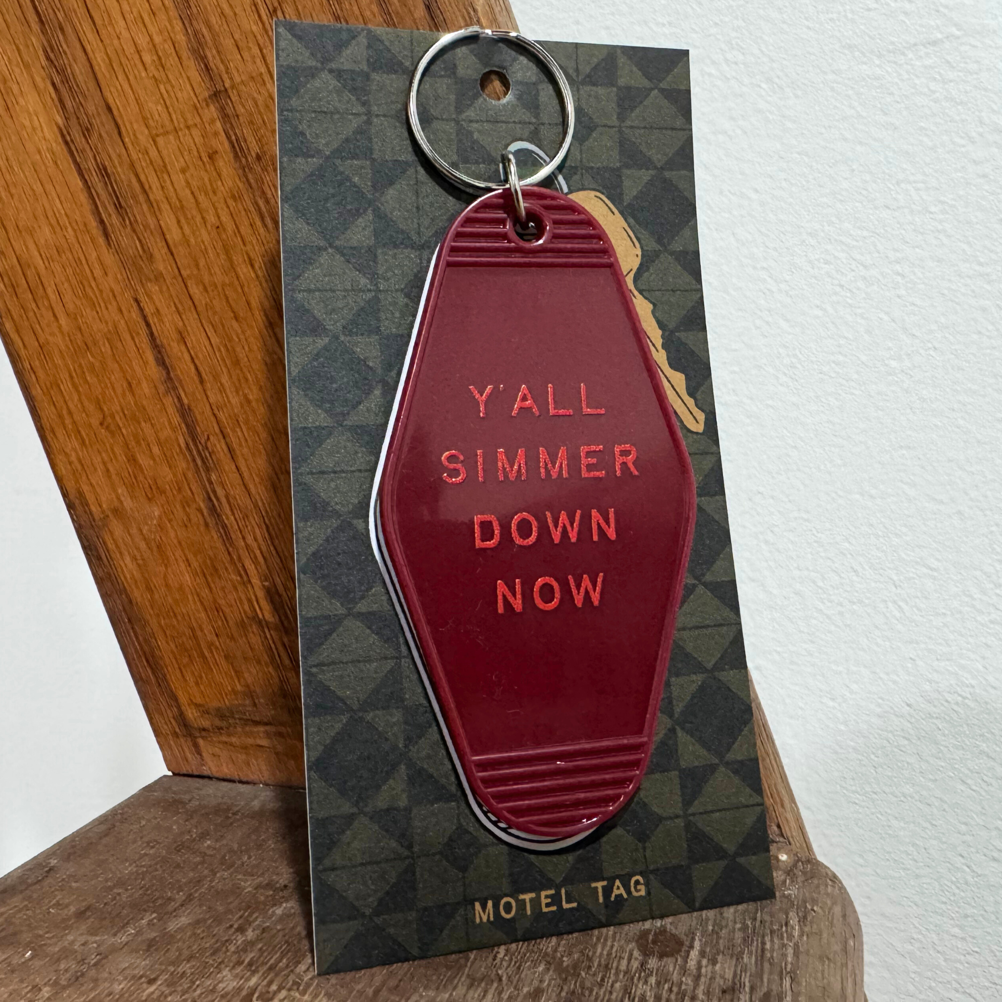 Simmer Down // motel keychain