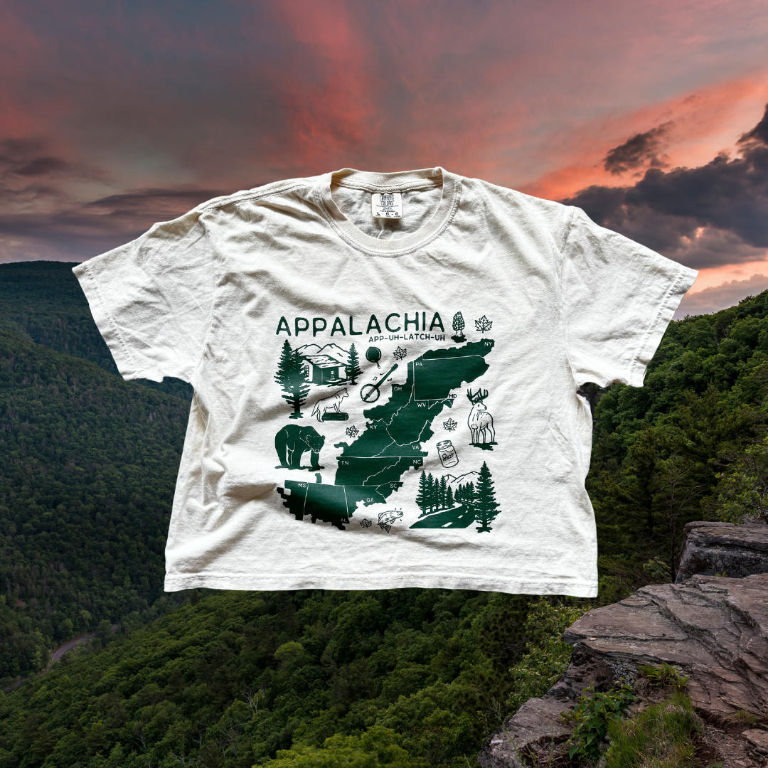 Appalachia Illustration // Boxy Crop T-shirt