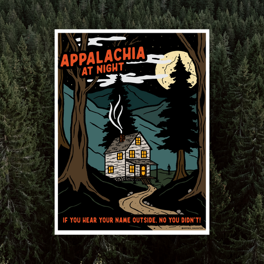 Appalachia at night // sticker