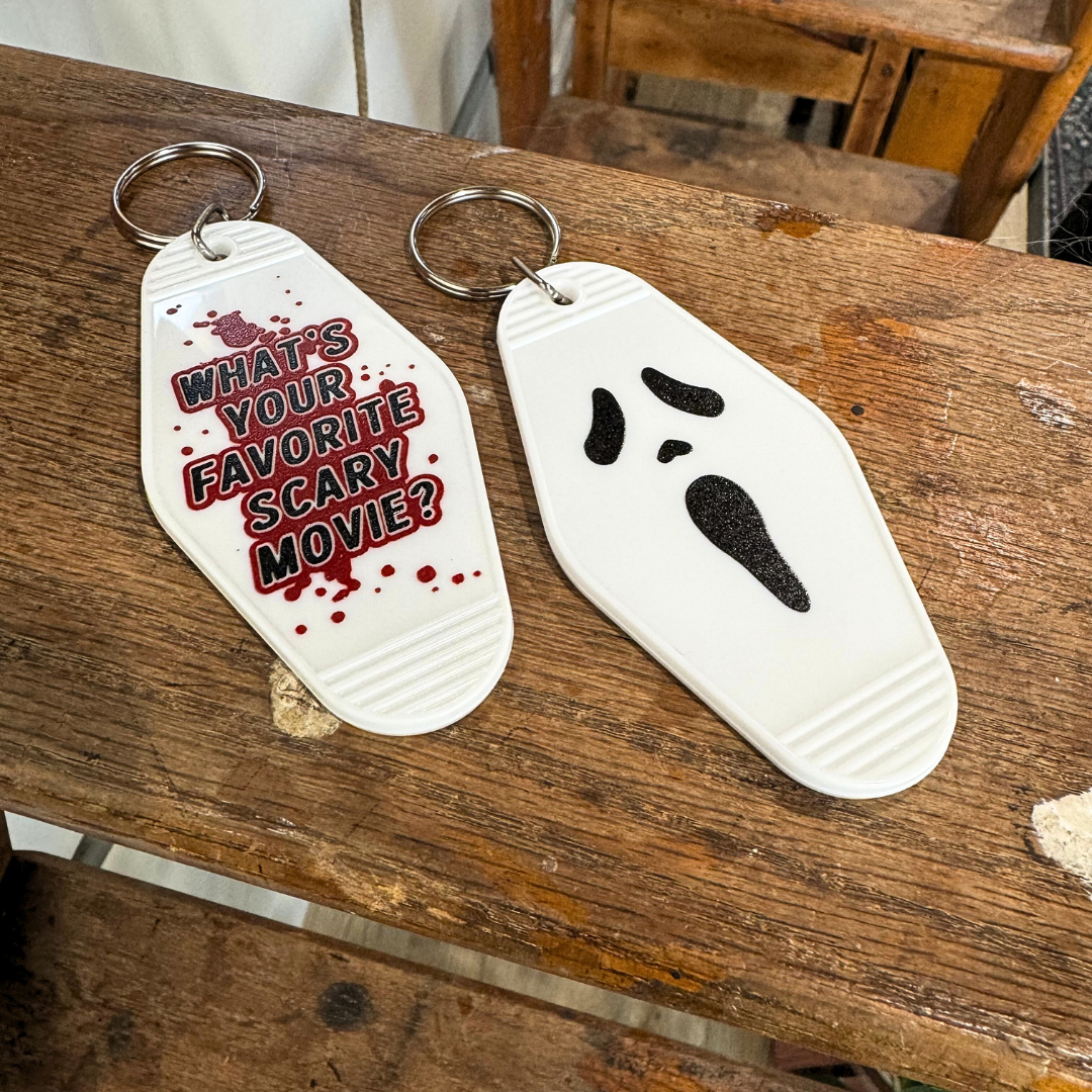 Ghost // motel keychain