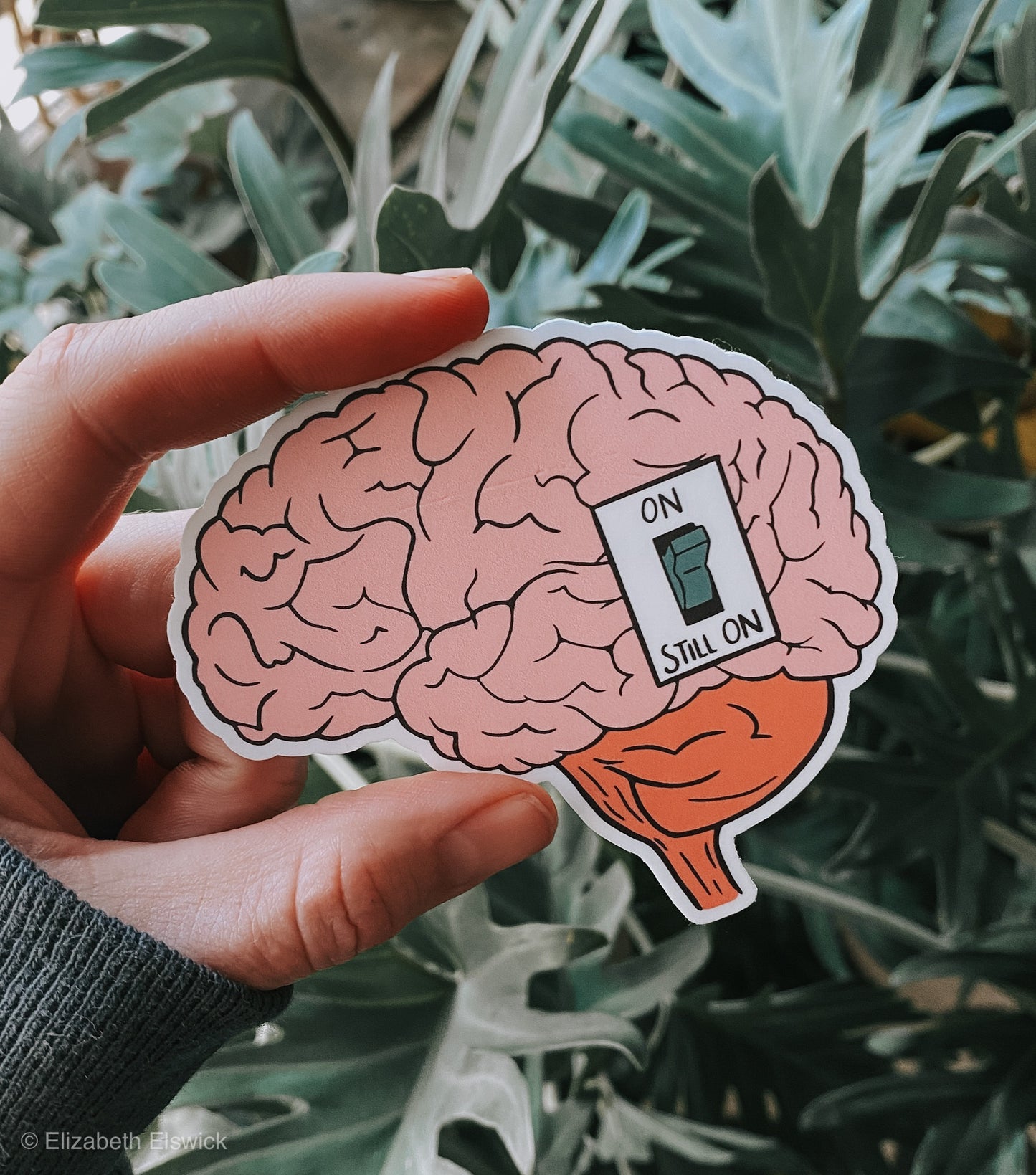 brain still on // sticker