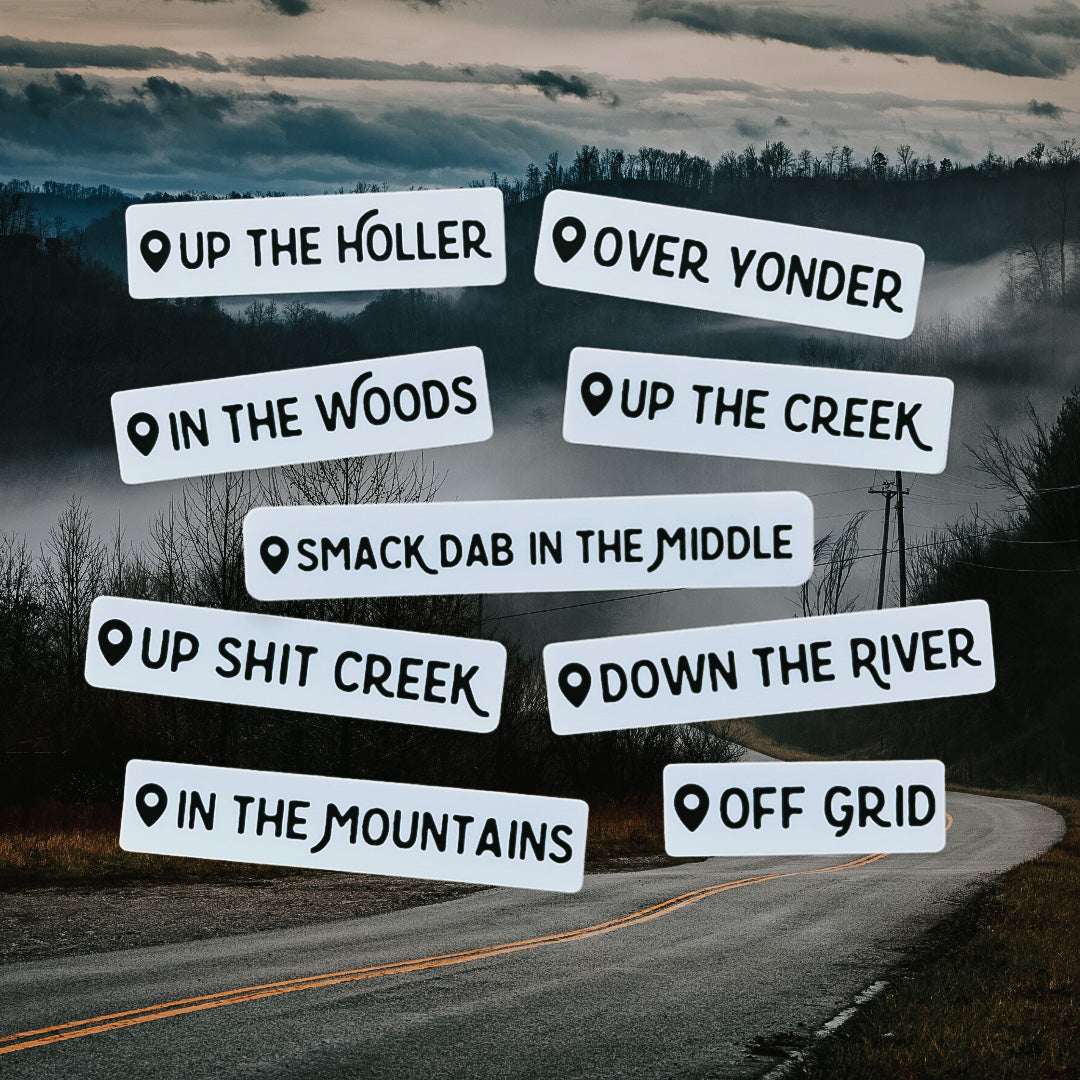 outdoor locations // sticker