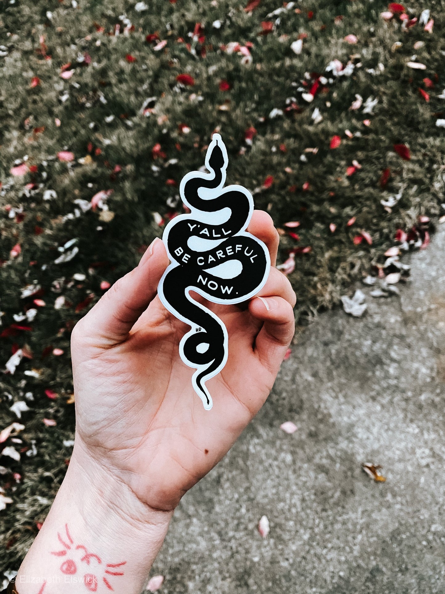 y'all be careful snake // sticker