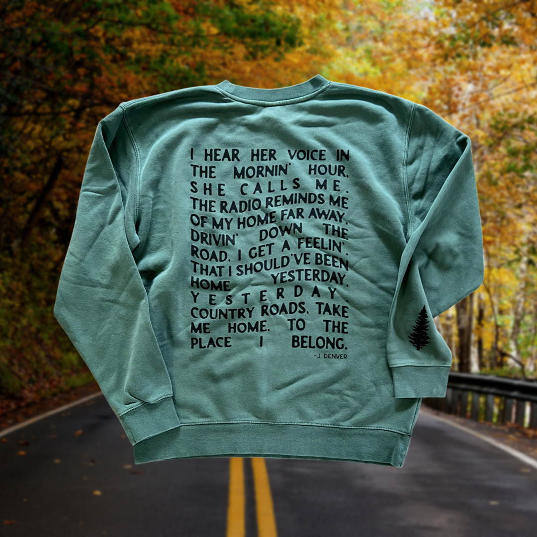 Country Roads // Heritage crew neck sweatshirt