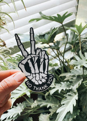 no thank you // sticker