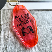 Bless your heart // motel keychain