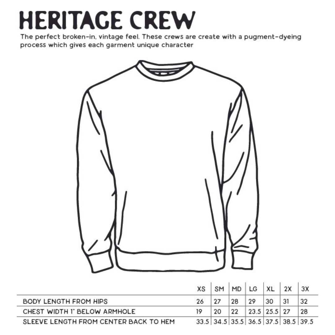 Well shit fire // heritage crewneck