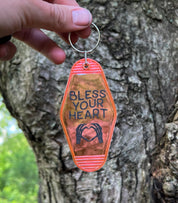 Bless your heart // motel keychain