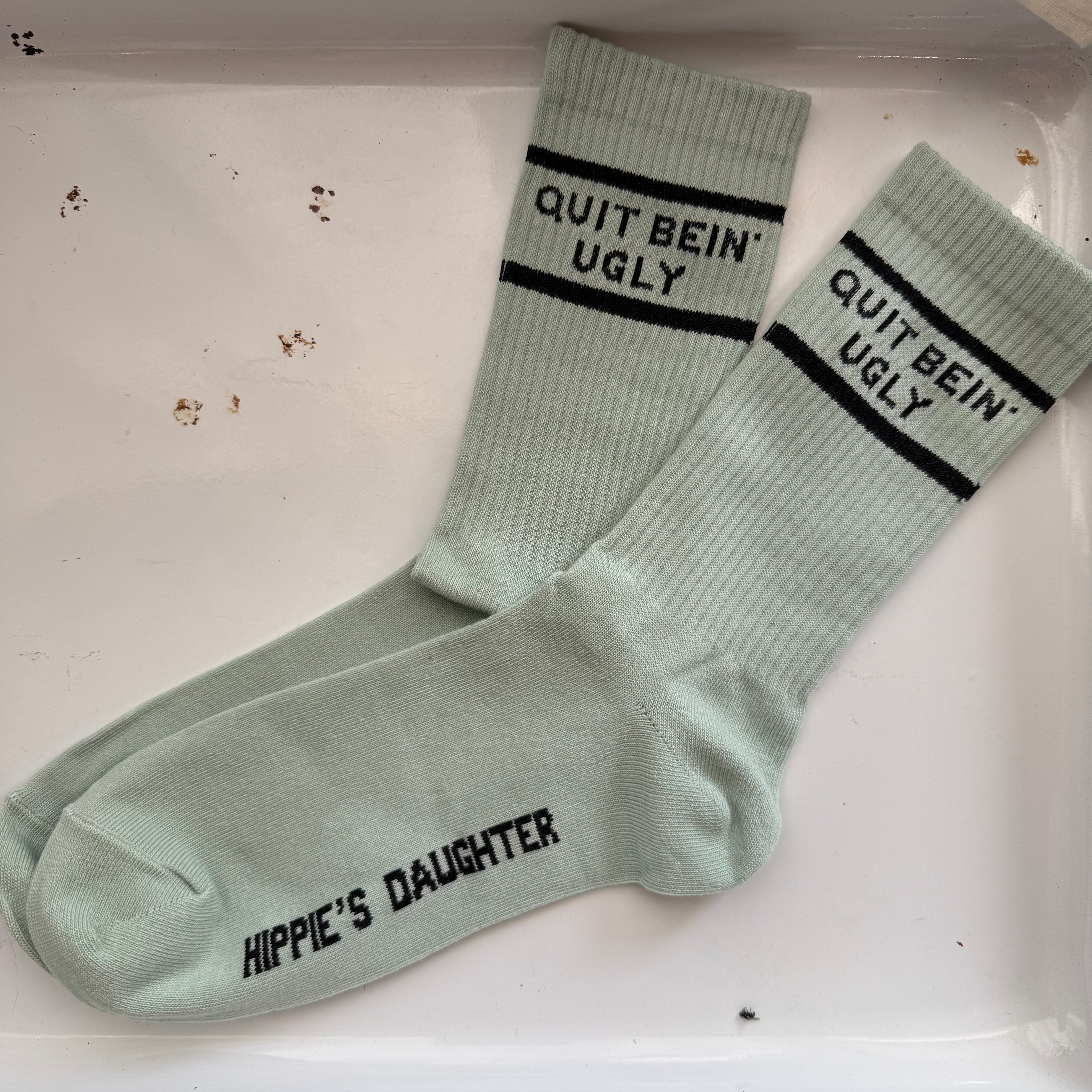 Quit bein’ ugly // socks