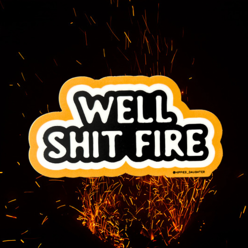 Well shit fire // sticker