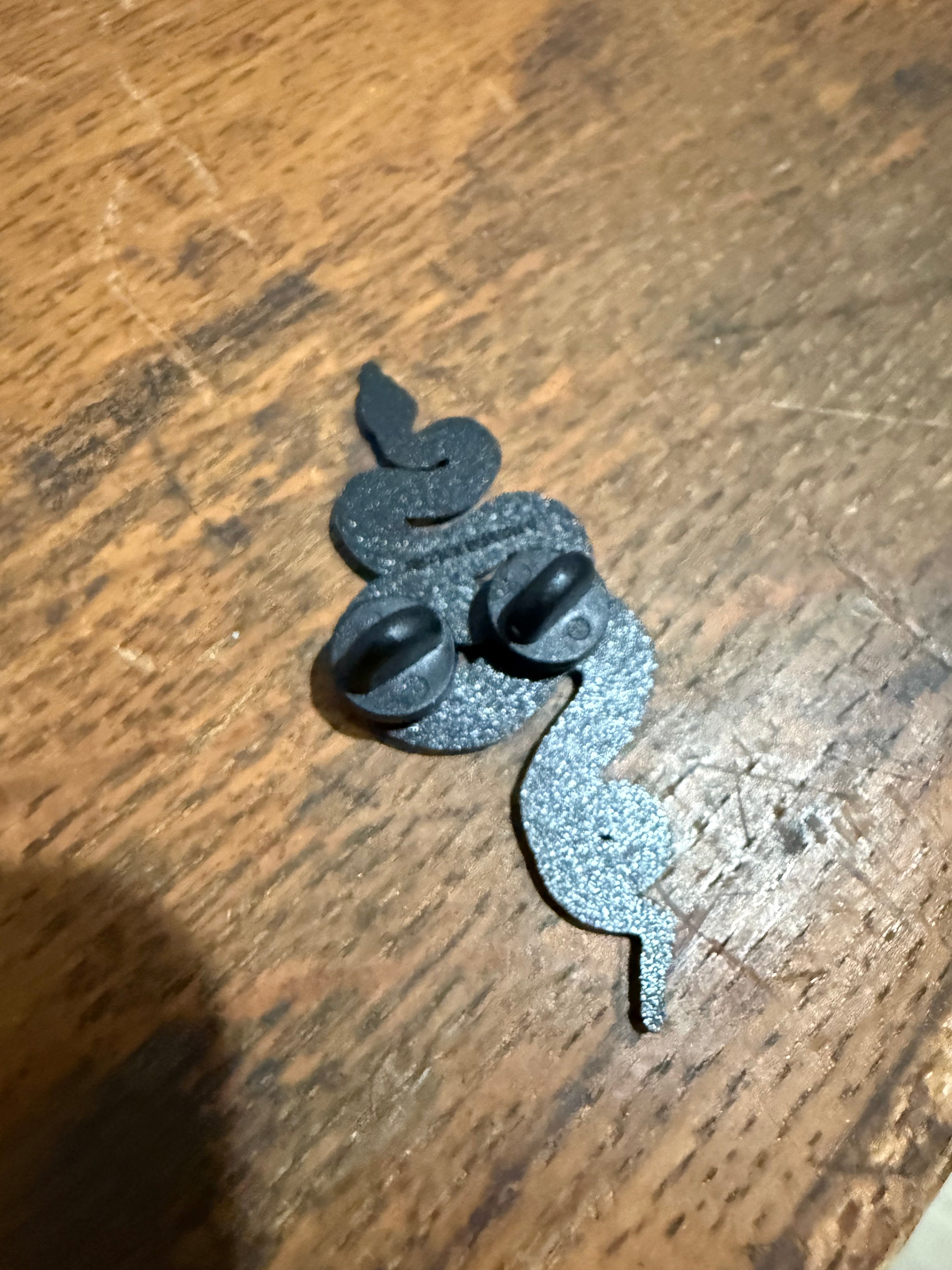 Careful now snake // enamel pin