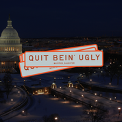 Quit bein' ugly // sticker