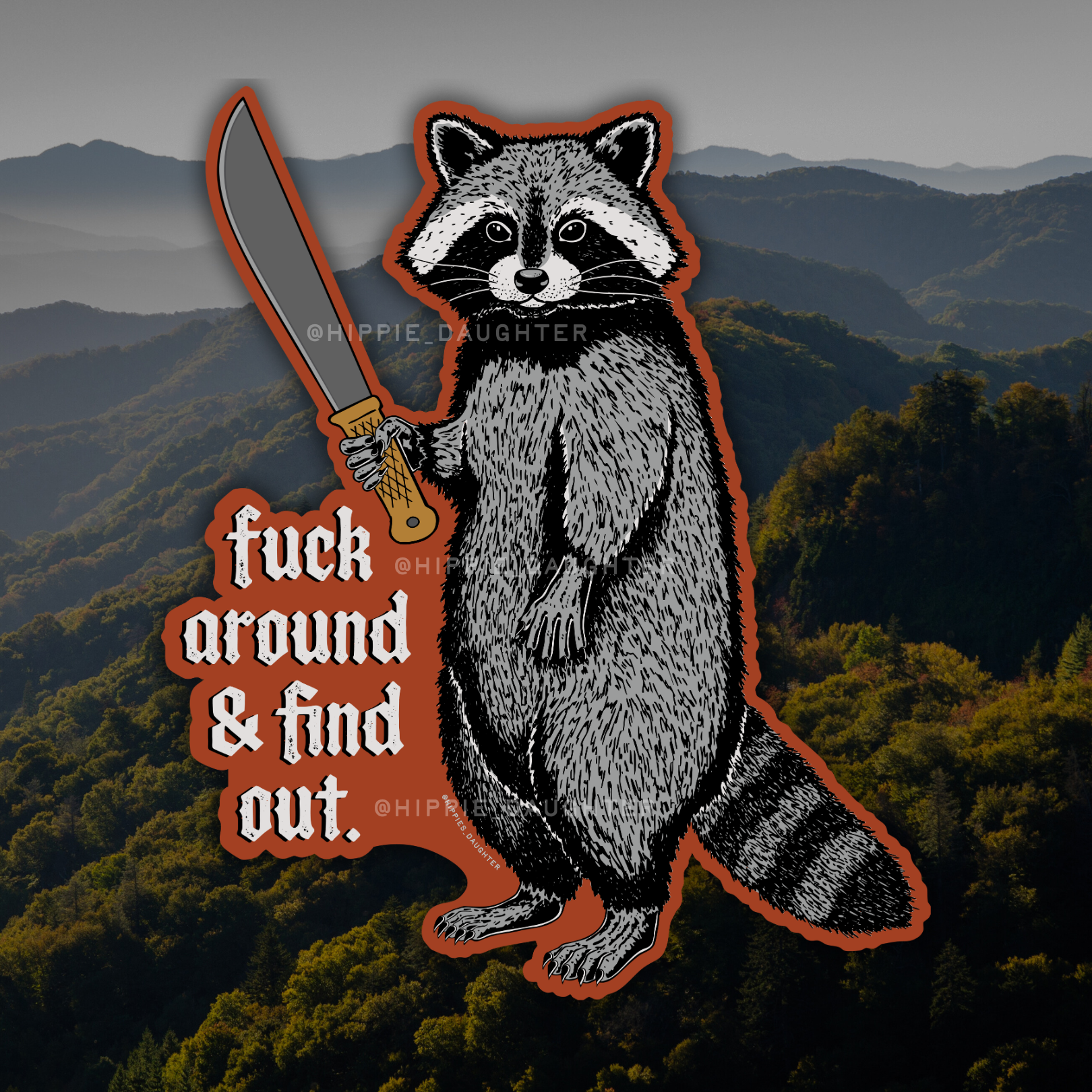 FAFO Raccoon // sticker