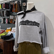 App uh latch uh // cropped crewneck