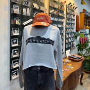 App uh latch uh // cropped crewneck