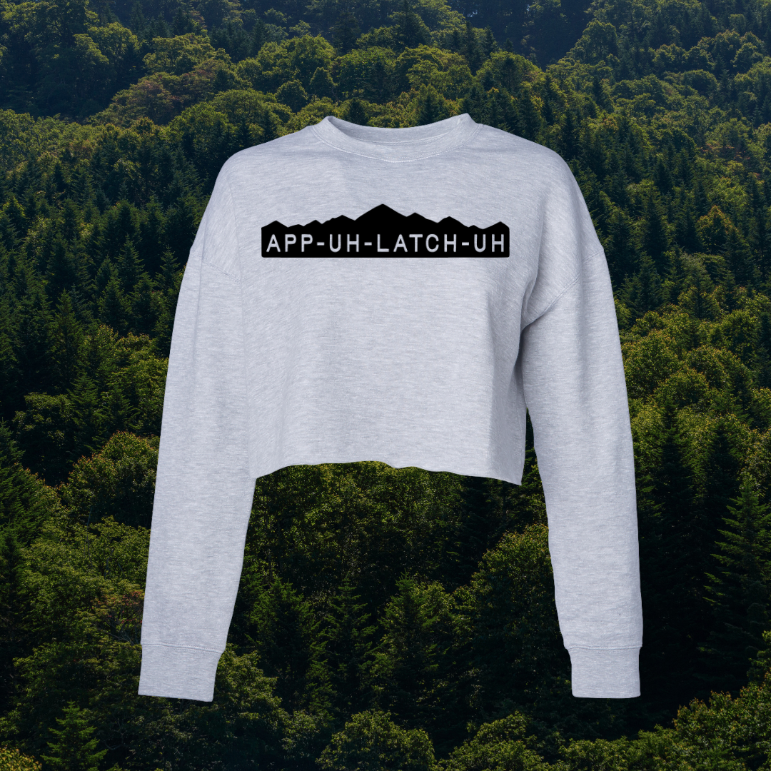 App uh latch uh // cropped crewneck