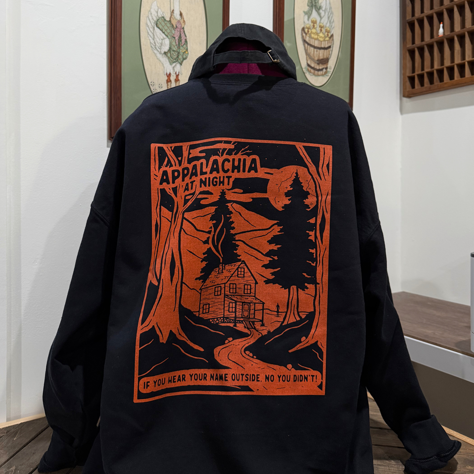 App at night // classic crewneck