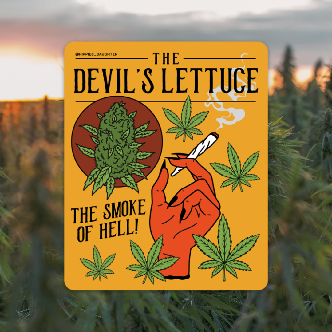 Devil's Lettuce // sticker