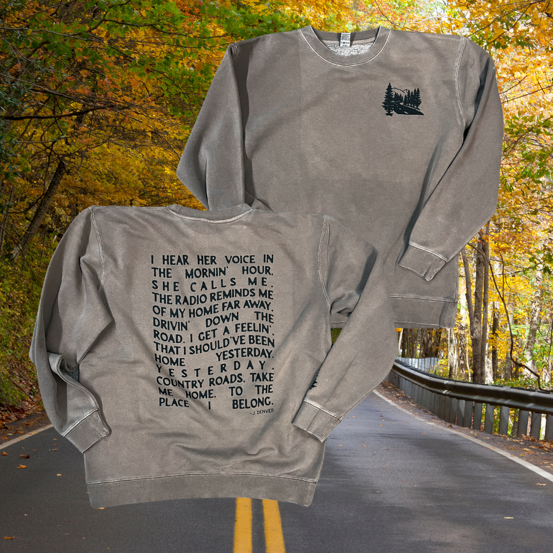 Country Roads // Heritage crew neck sweatshirt
