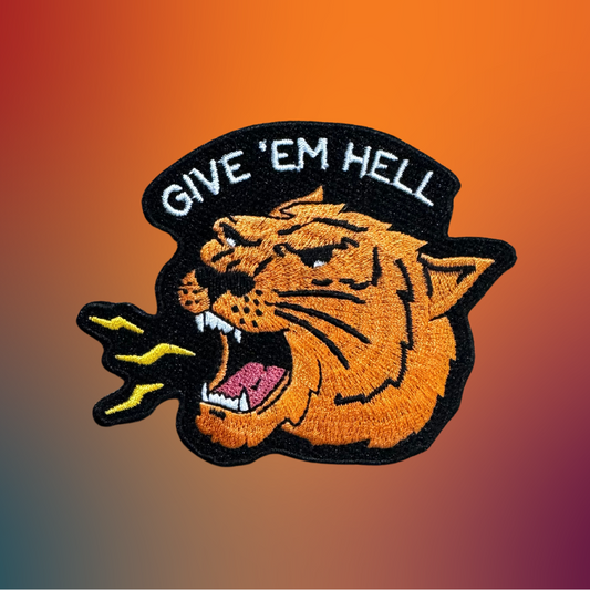 Give 'em hell // iron on patch