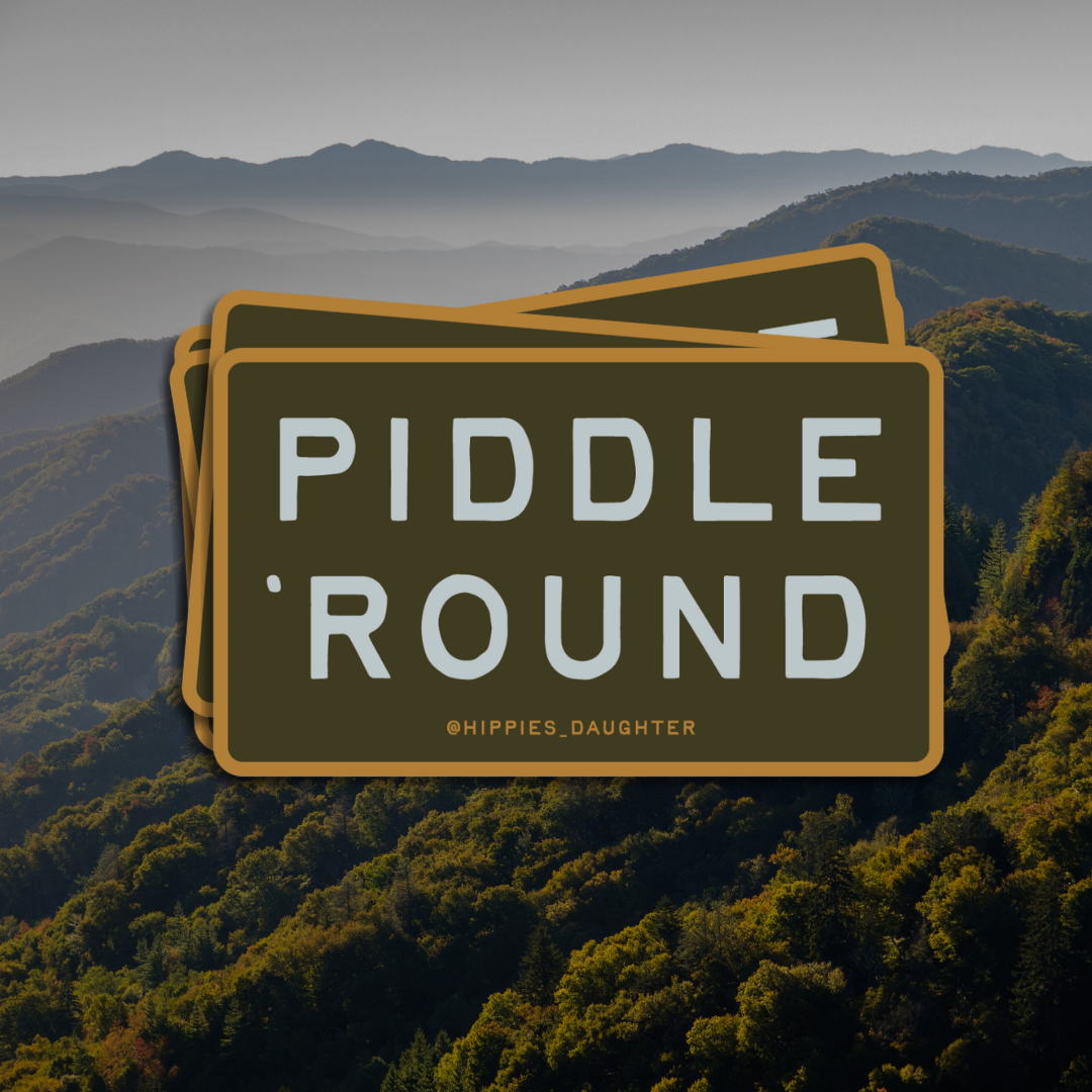 Piddle 'round // sticker