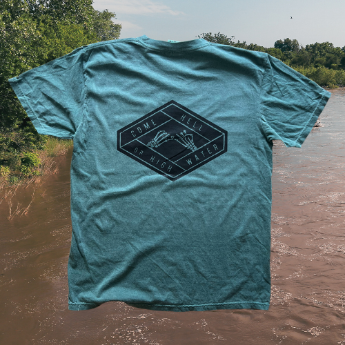 Come hell or high water pocket t-shirt