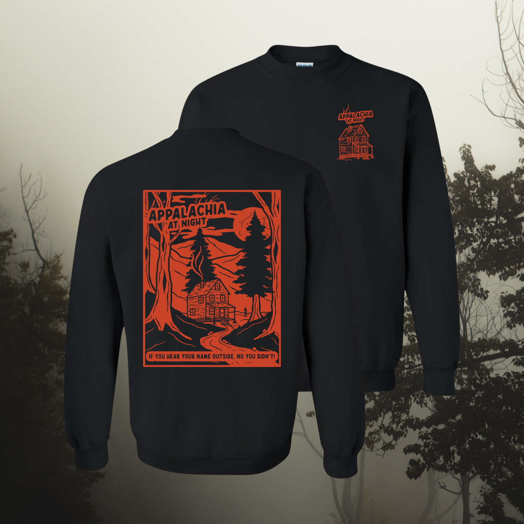 App at night // classic crewneck