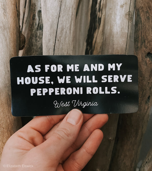 serve pepperoni rolls // magnet