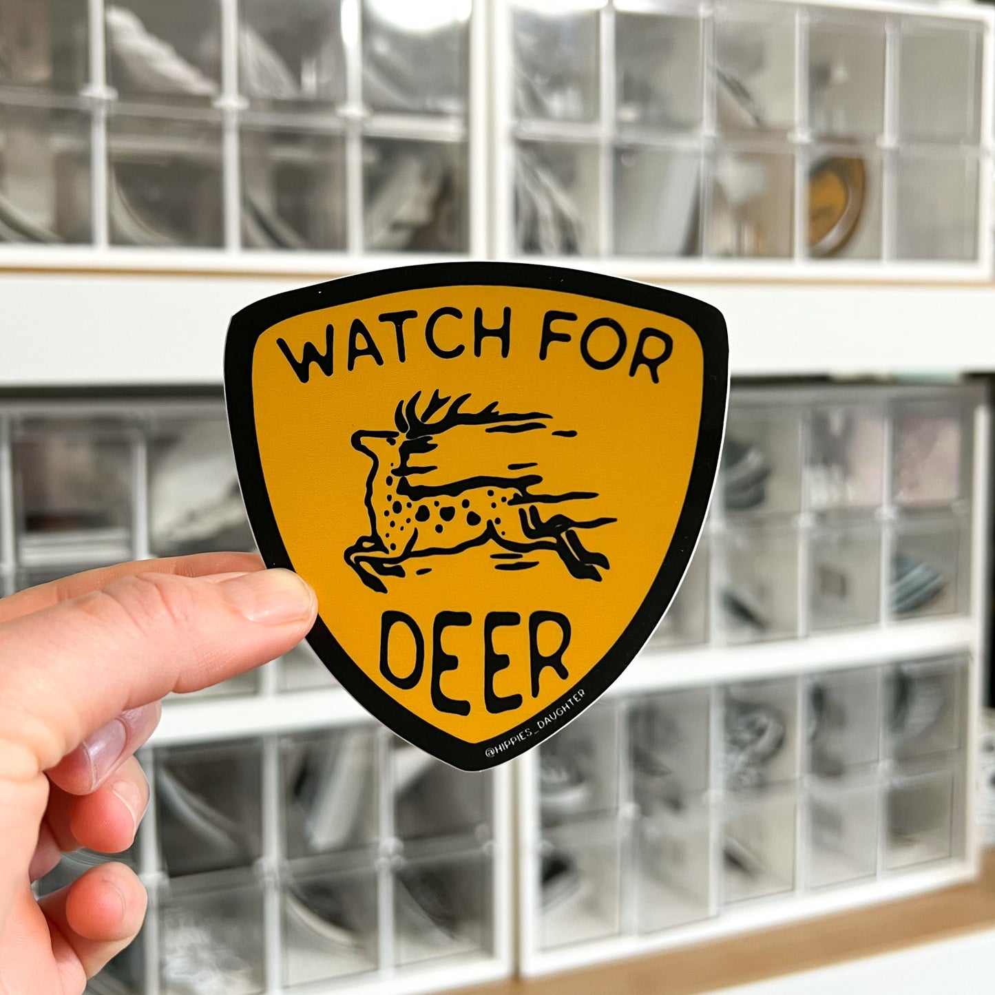 Watch for deer // sticker