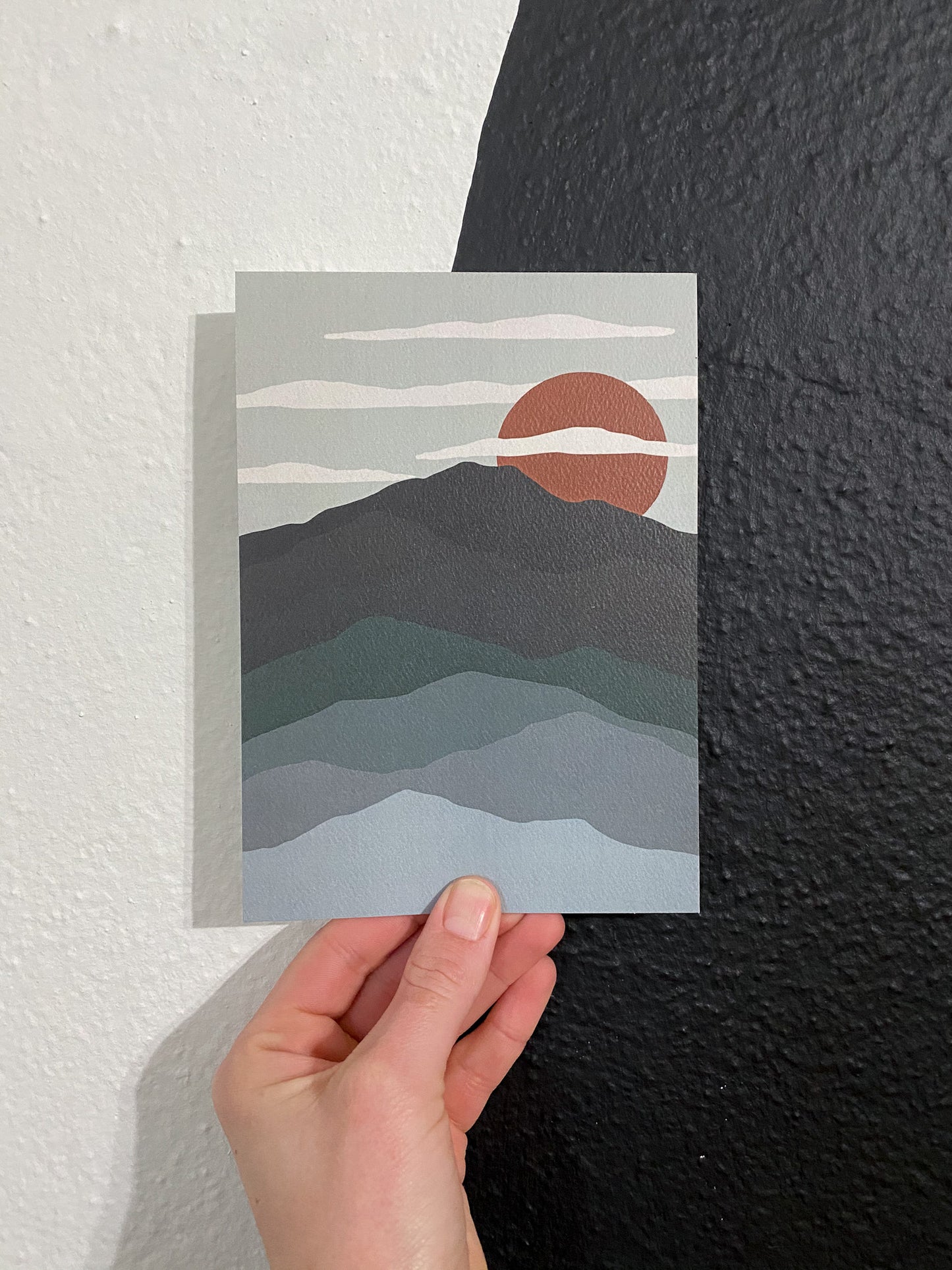 misty mountains // print