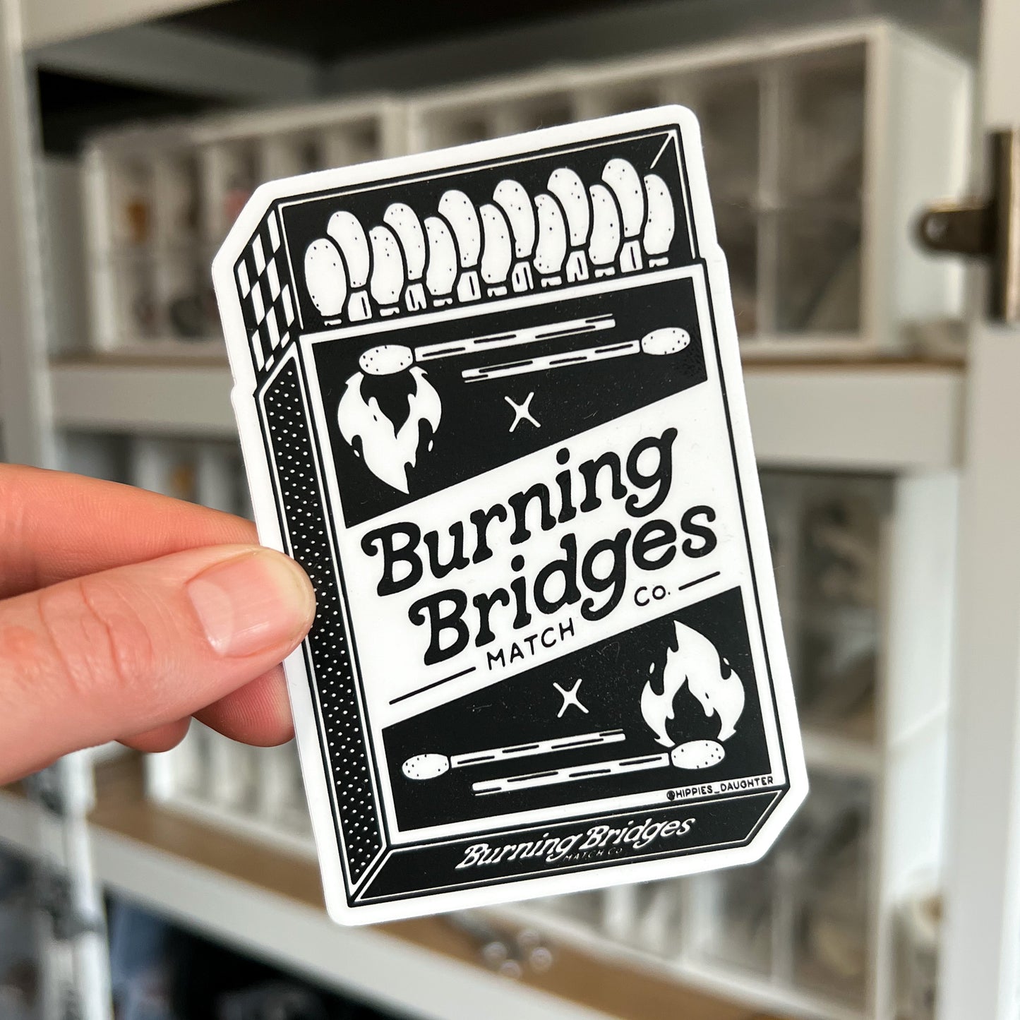 Burning Bridges // sticker