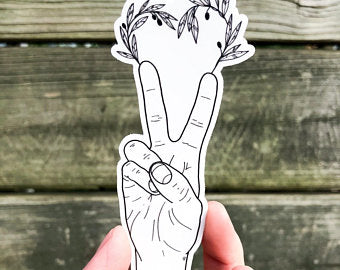 Peace and love // sticker
