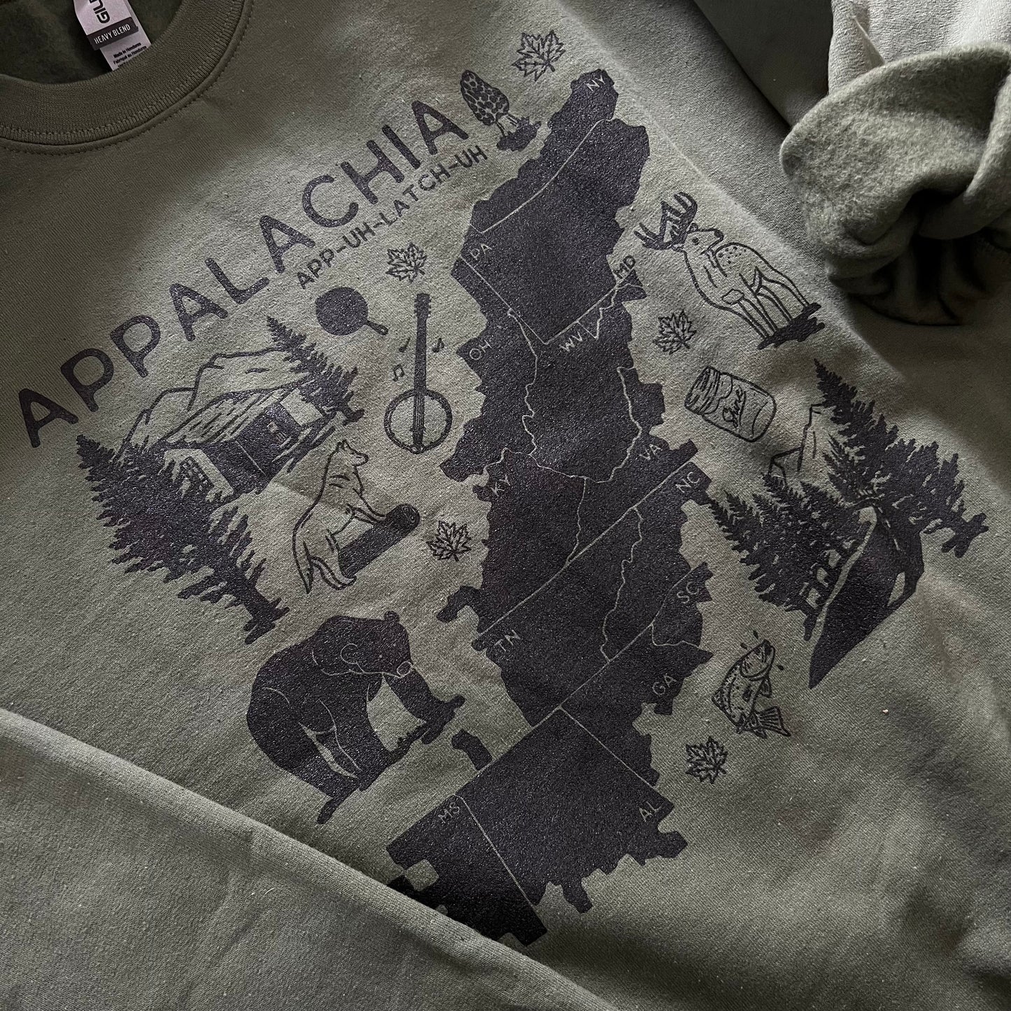 Appalachia Illustration // Classic crew neck sweatshirt
