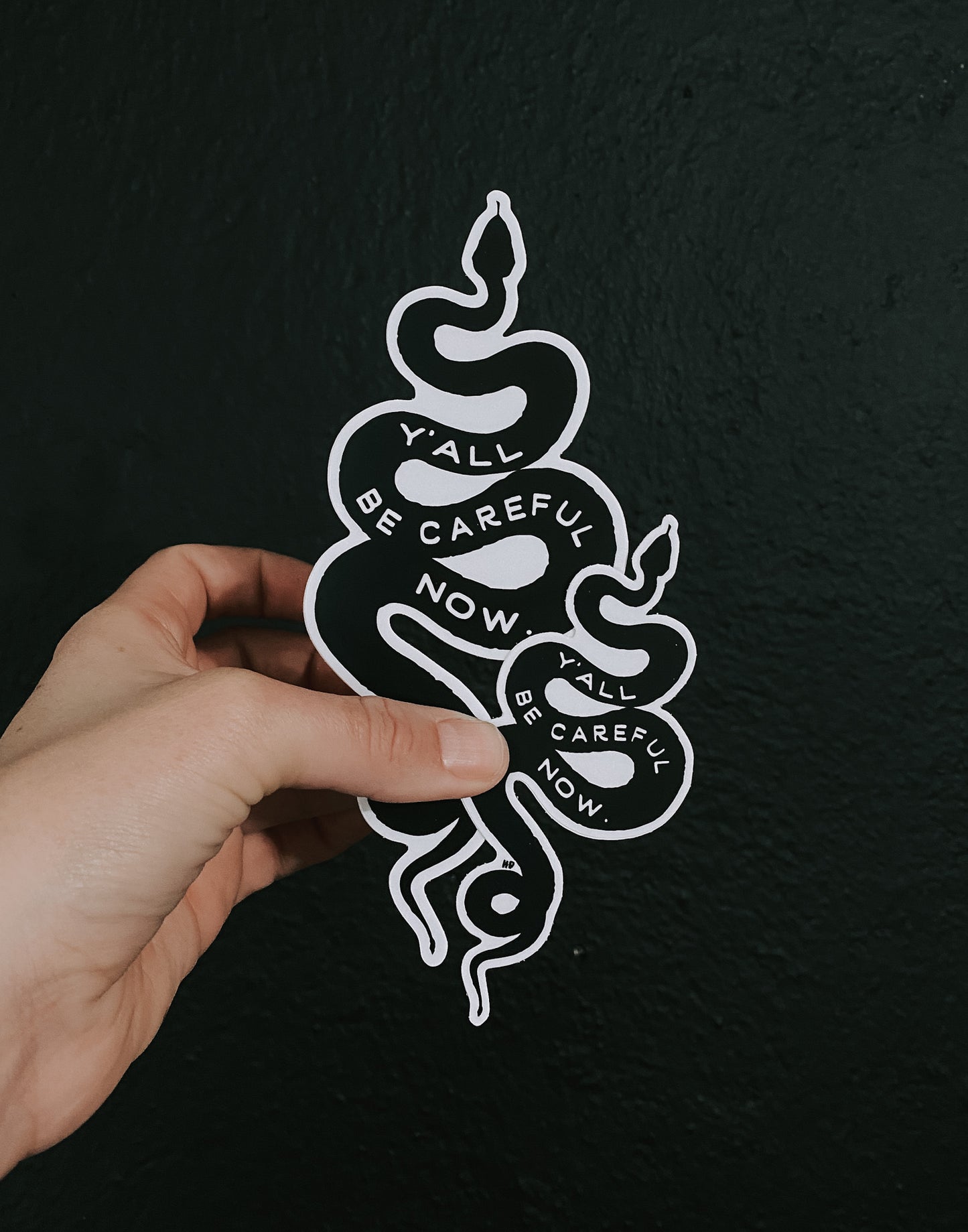 JUMBO y’all be careful snake // sticker