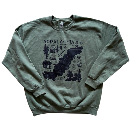 Appalachia Illustration // Classic crew neck sweatshirt