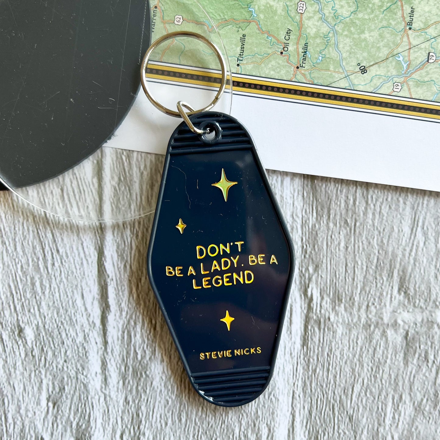 Legend Stevie // motel keychain