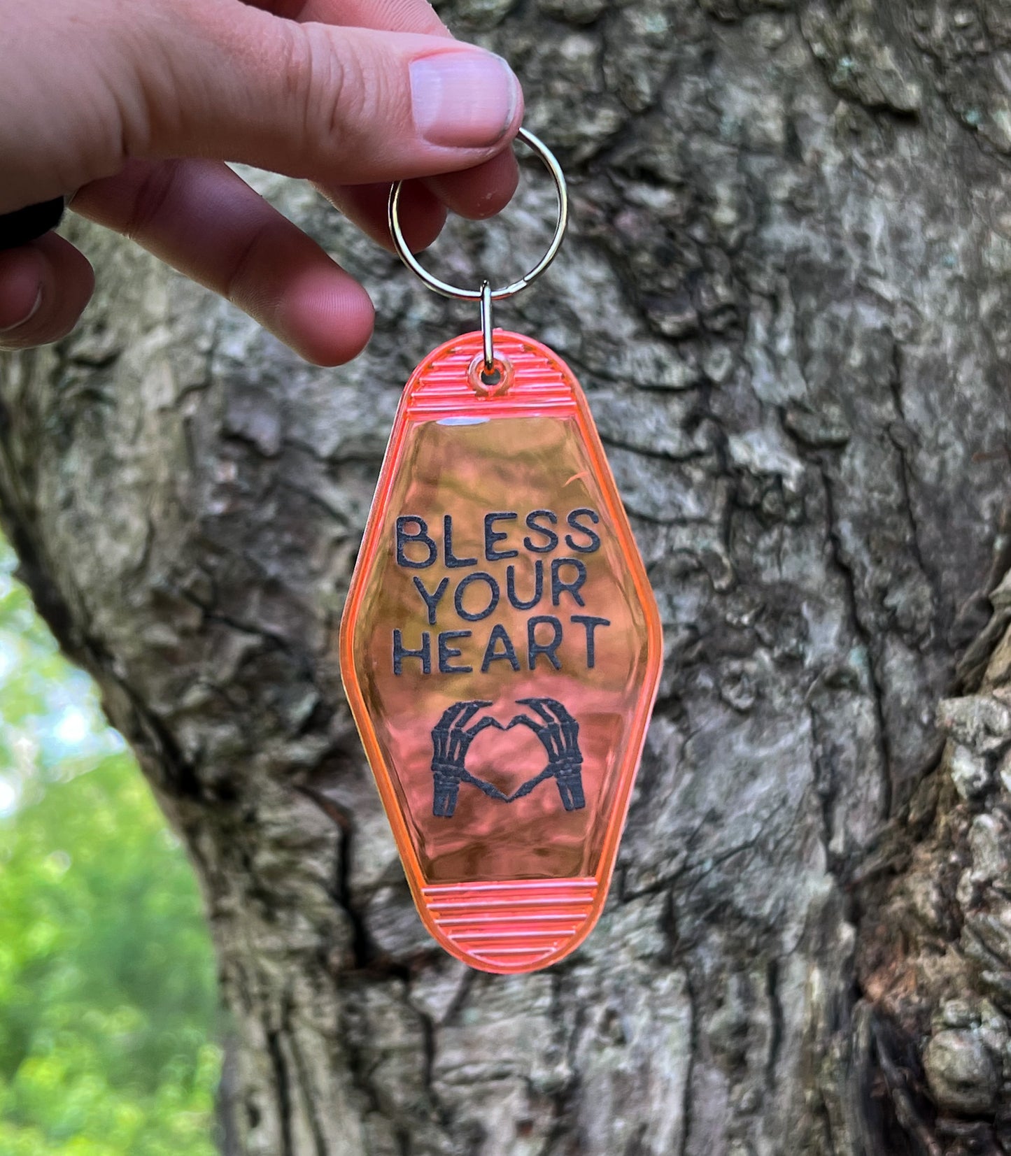 Bless your heart // motel keychain