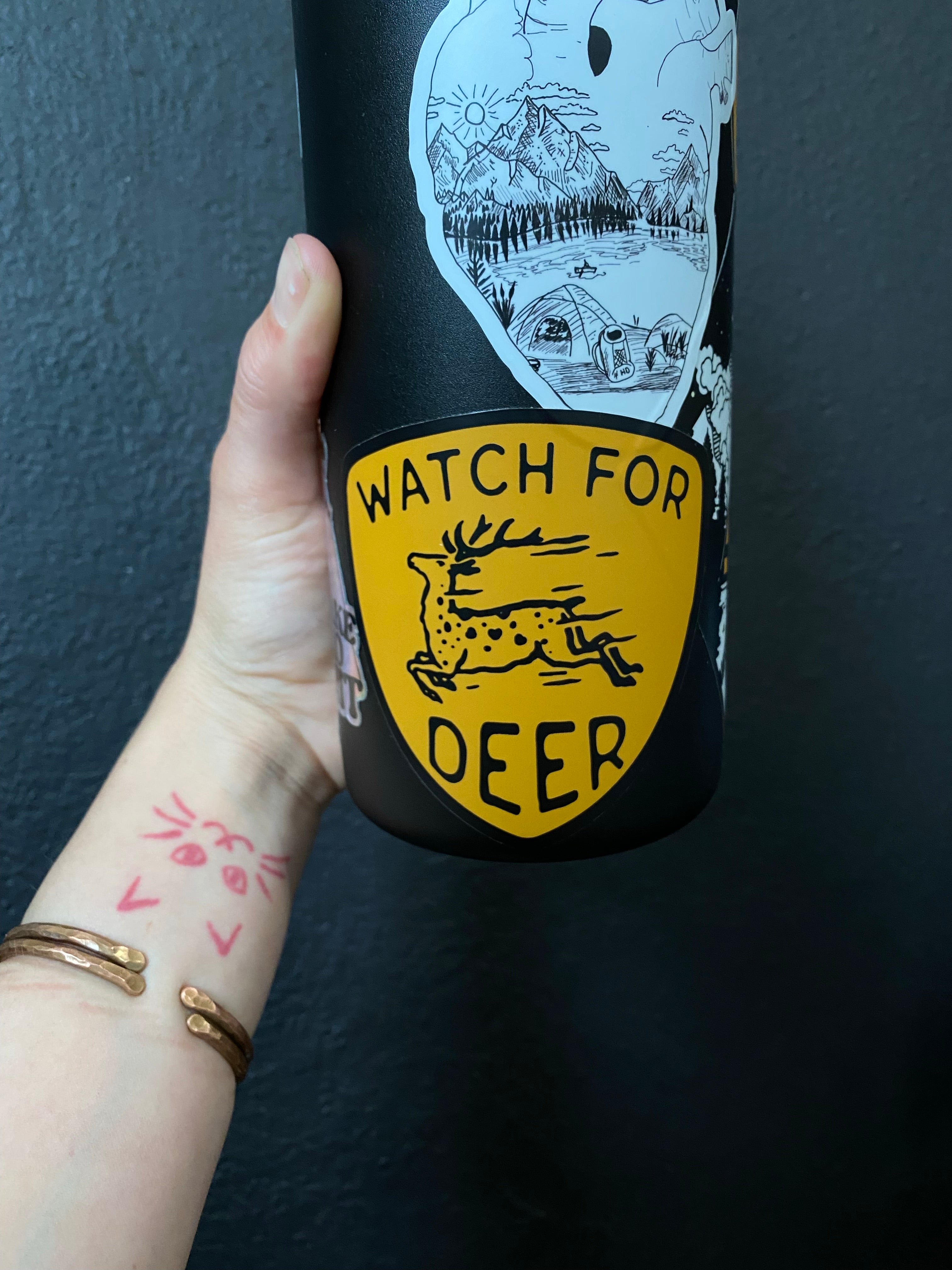 Watch for deer // sticker