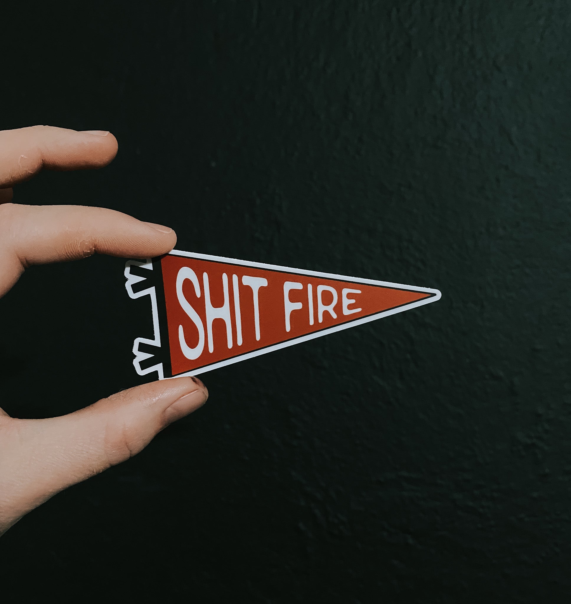 Shit fire pennant // sticker