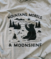 Mountains, morels, & moonshine // t-shirt