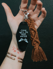 come hell or high water // motel keychain