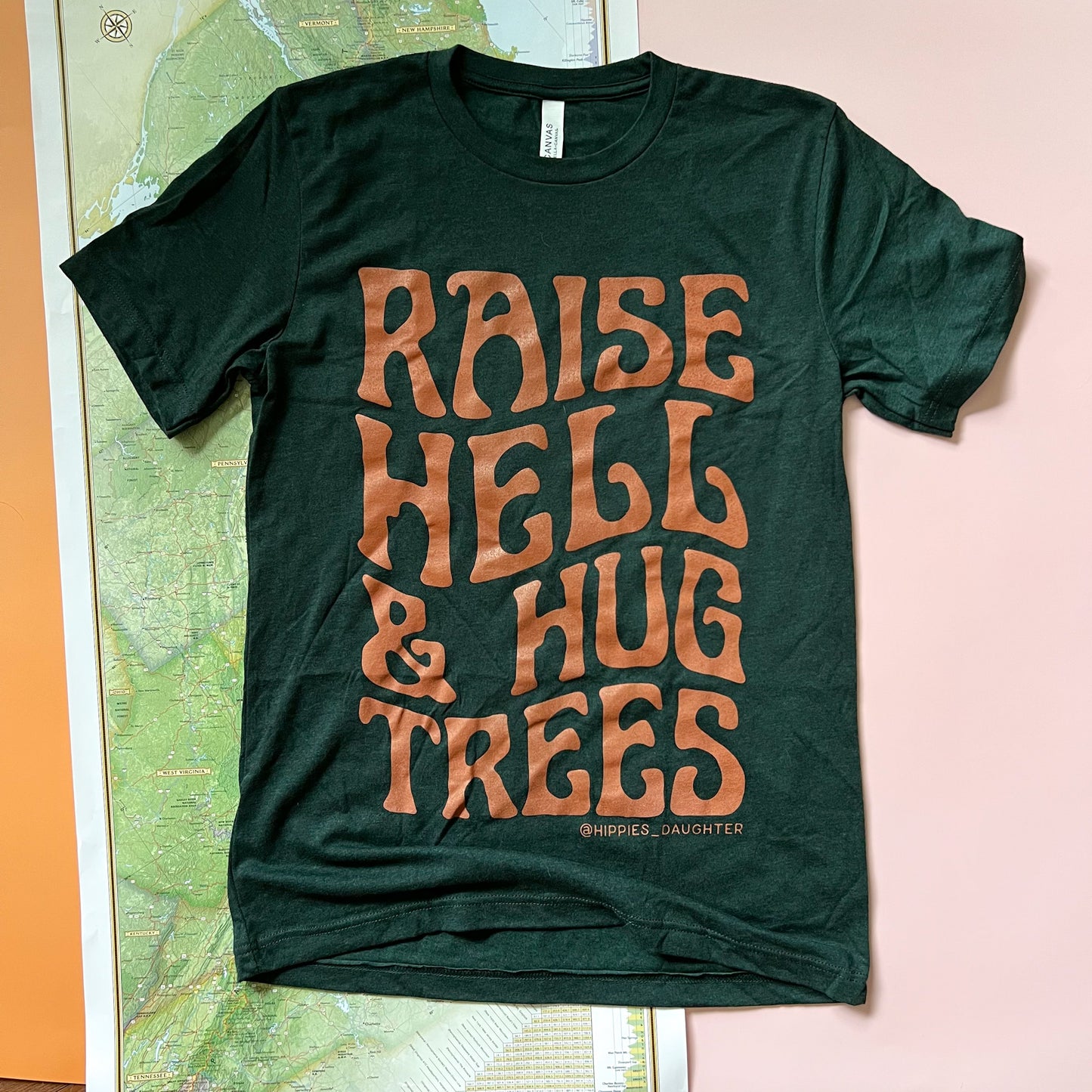 Raise hell hug trees // t-shirt